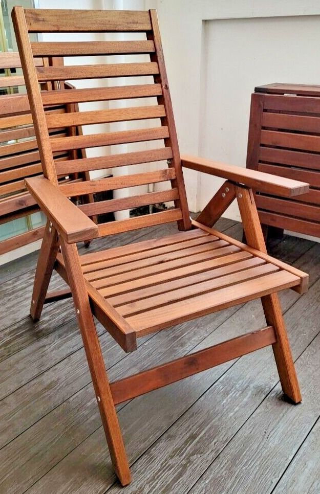 Ikea wooden reclining clearance chair