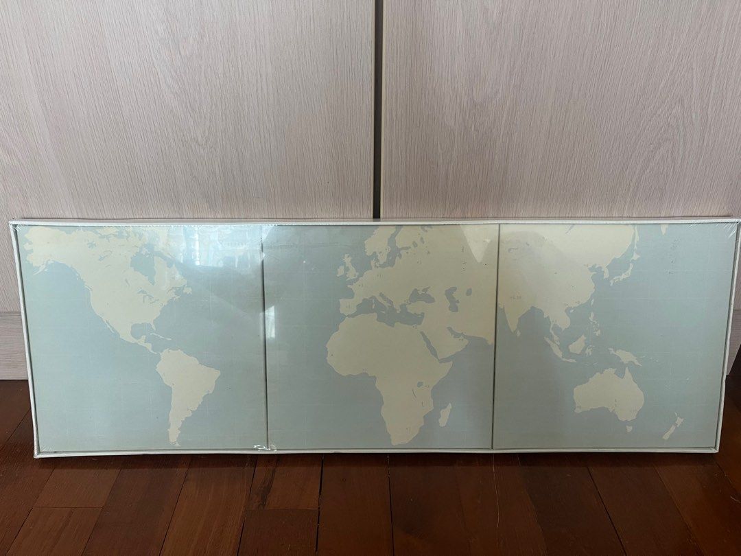 IKEA Set of 3 World Map Wall Decor, Furniture & Home Living, Home Decor