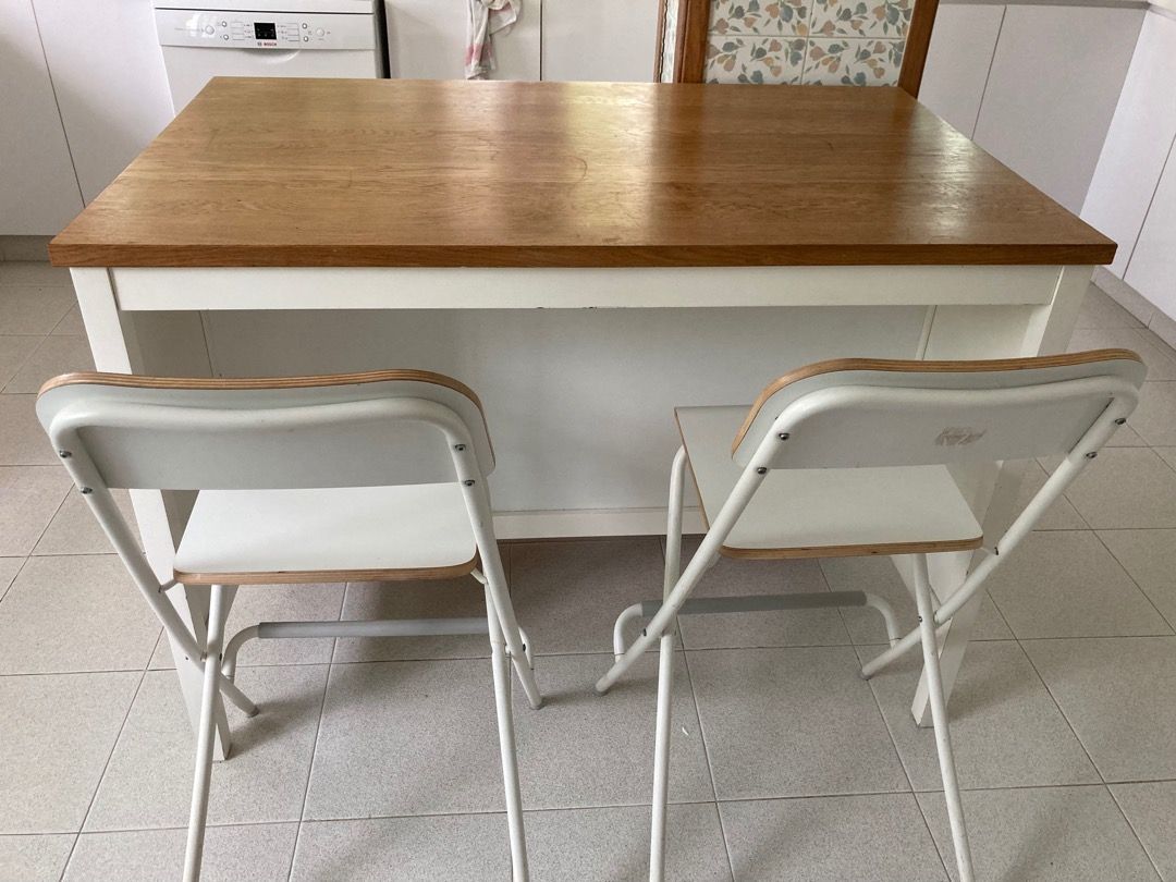 Ikea Table + 2 chairs, Furniture & Home Living, Furniture, Tables
