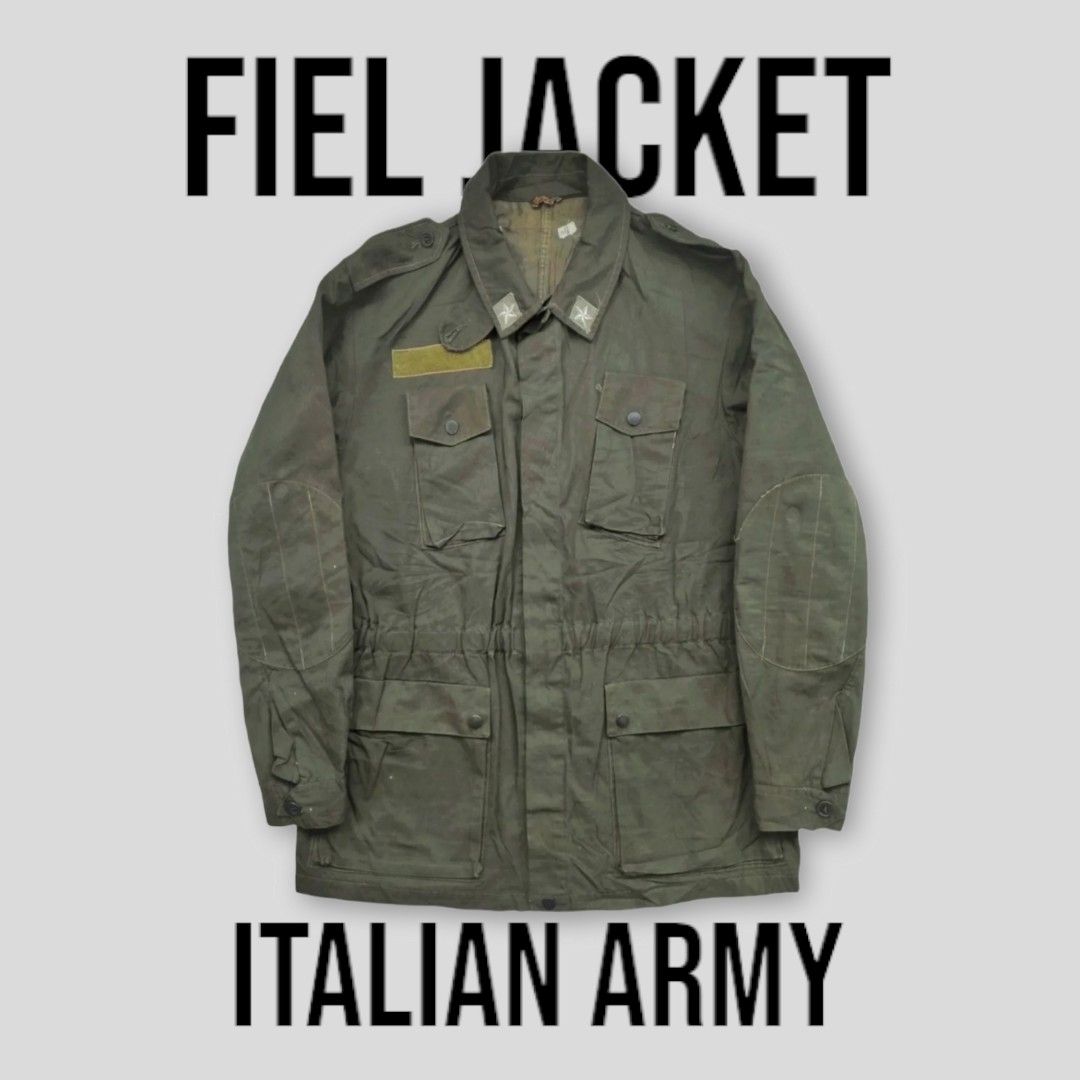 Italian Army Field Jacket, Fesyen Pria, Pakaian , Baju Luaran di