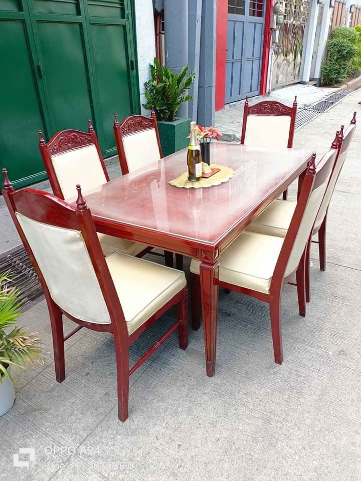ITALIAN DINING TABLE SET 6 SEATER on Carousell