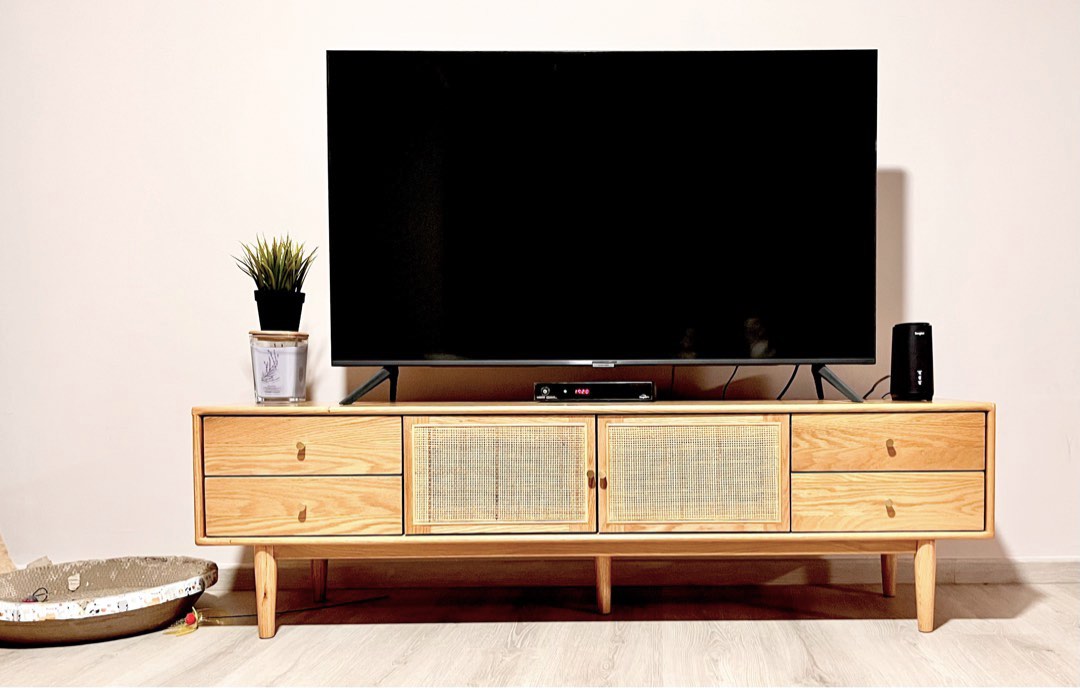 Iuiga Yuri Rattan TV Console, Furniture & Home Living, Furniture, TV