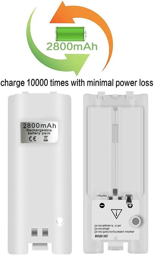 Juamena Rechargeable Batteries for WII,RP01 Battery Packs with High