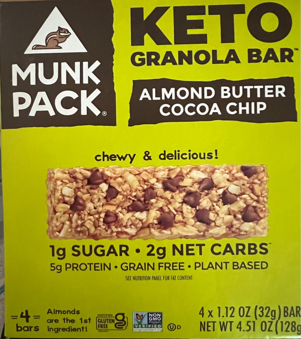 KETO GRANOLA almond butter cocoa chip bars, Food & Drinks, Other Food