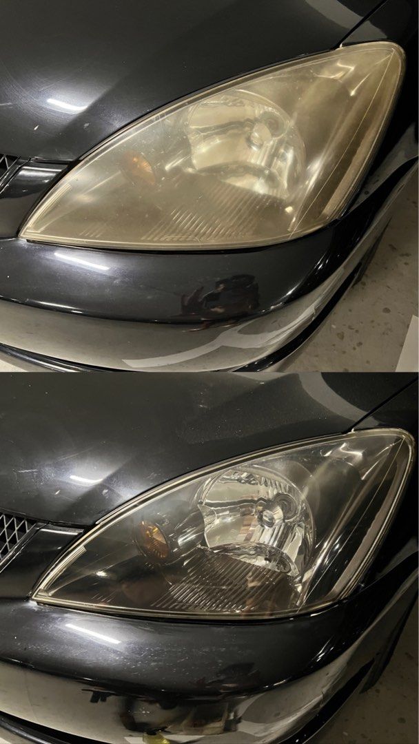 Lancer CS3 Headlight Restoration and Polish, Car Accessories, Car
