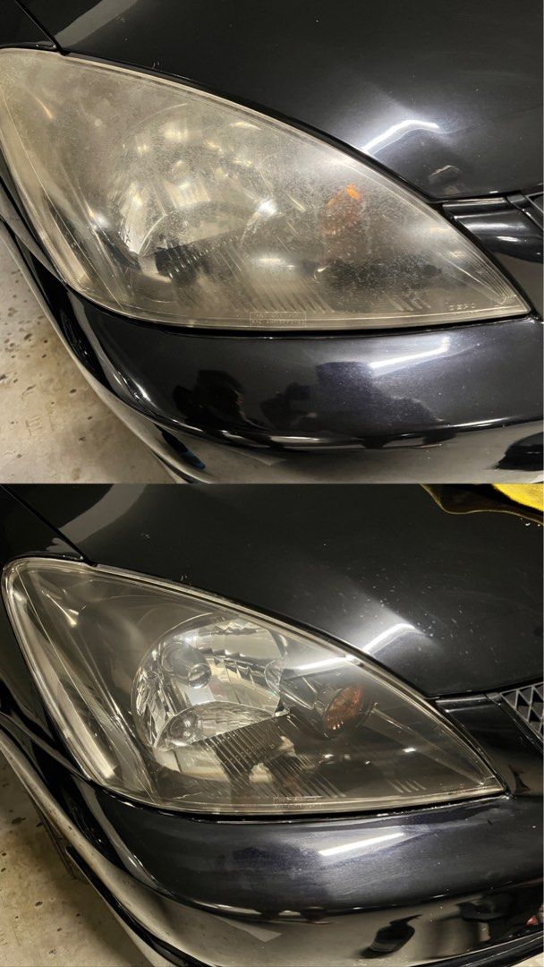 Lancer CS3 Headlight Restoration and Polish, Car Accessories, Car