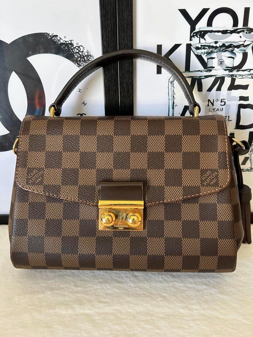 Louis Vuitton Croisette Bag (Category: Luxury Bags & Wallets) located in Manila. Submitted by bagislifeshop (Listing ID 1230945515, Image 2). Description: ▪️Louis Vuitton Croisette Bag▪️ ☑️Available in Pampanga ✅Date code: FL4168 ✅Condition: 8.2/10 ✅Material: Damier ebene coated canvas ✅Dimensions: 24 x 17 x 9.5cm ✅Inclusions: dust bag, cards, long strap, receiot and entrupy authentication certificate .