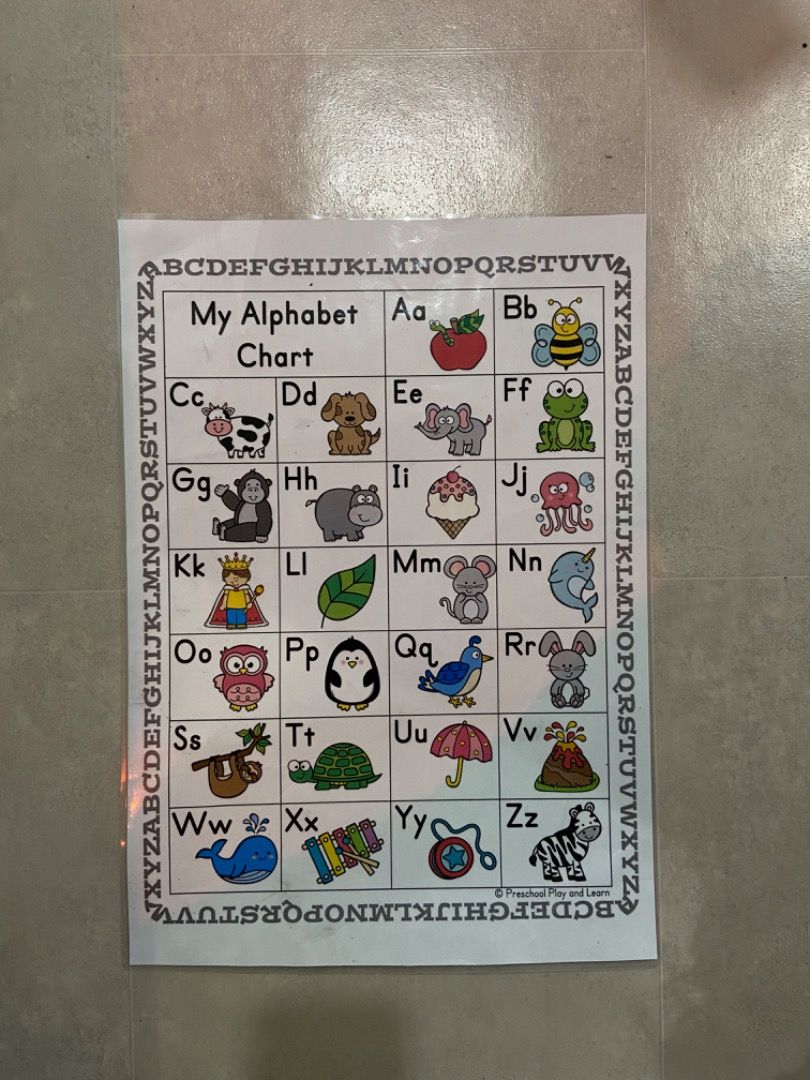Lowercase and Uppercase Alphabet Chart, Hobbies & Toys, Stationery