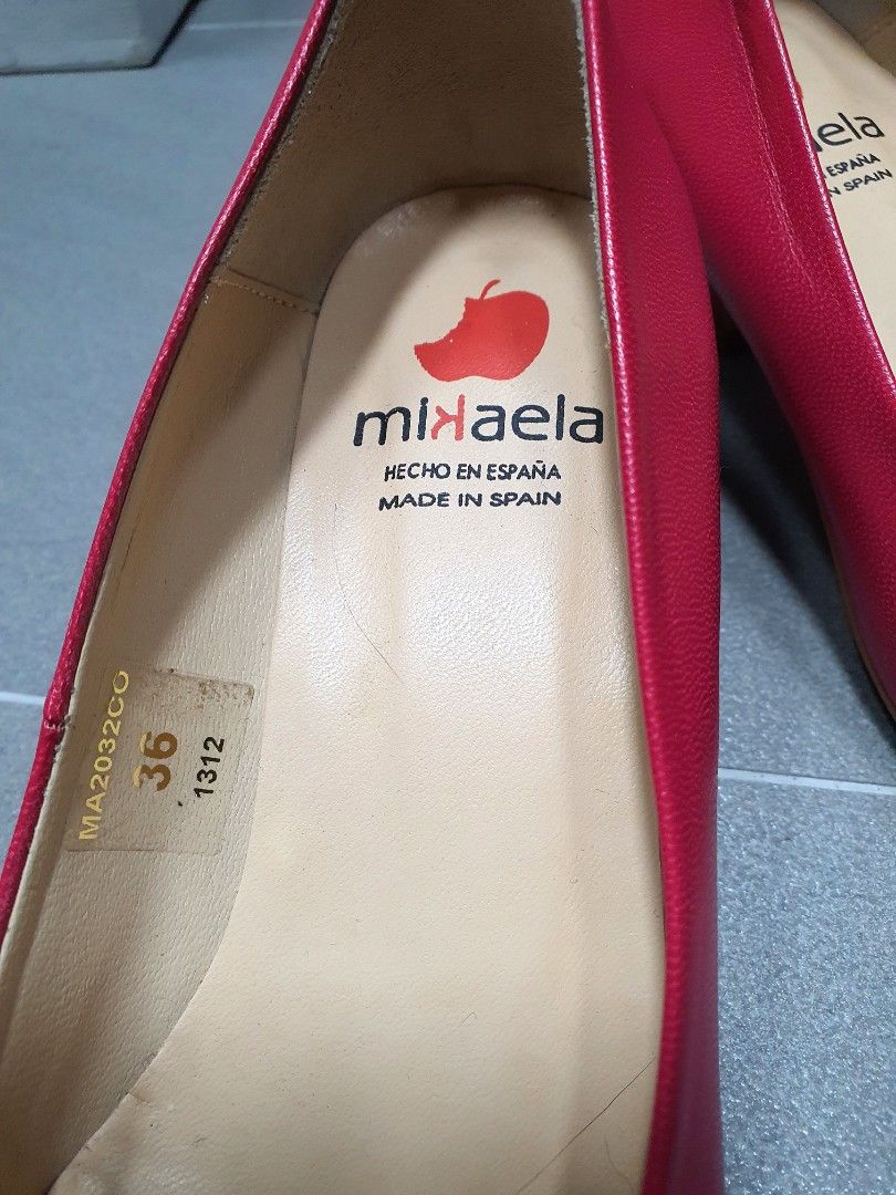 Low heel MIKAELA leather shoes in fuschia pink EU36 Women s