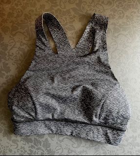 Lululemon Energy Bra Wee Are From Space Ice Grey Alpine White , Size 4,  Women's Fashion, Activewear on Carousell