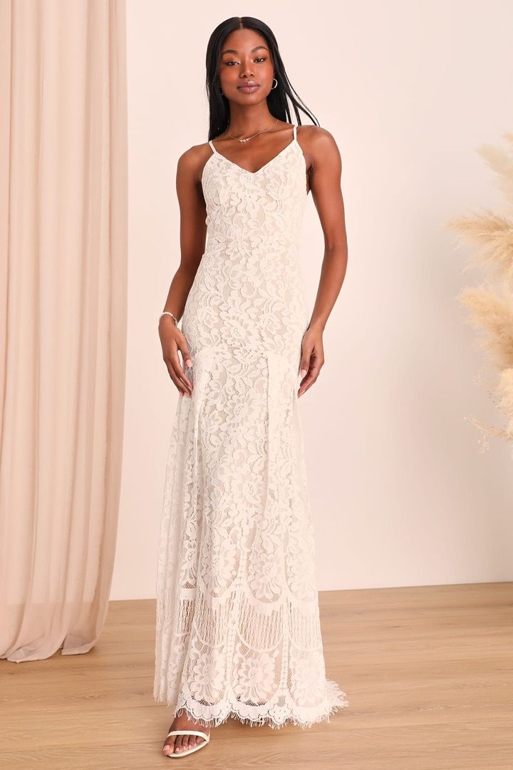 Flynn white lace shop maxi dress lulus