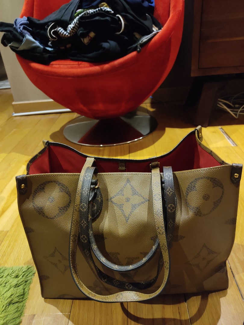 LV ONTHEGO Brown Monogram Tote Bag, Luxury, Bags & Wallets on