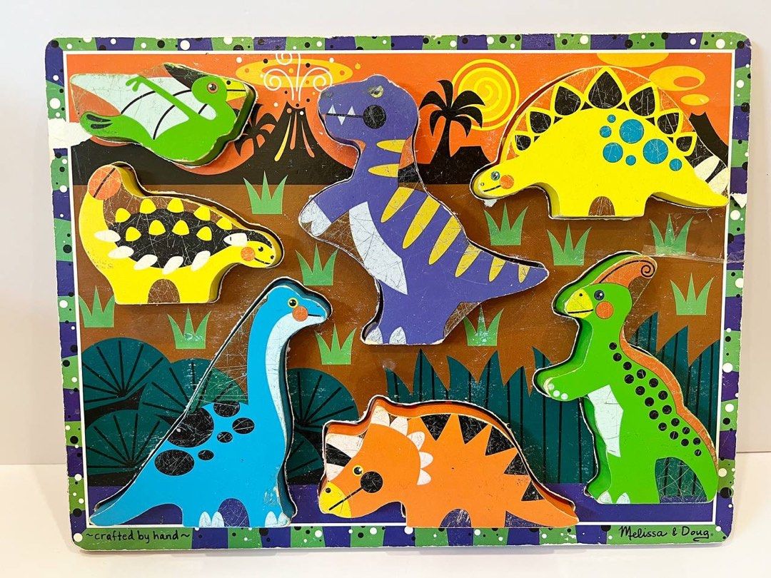 Melissa and doug chunky dinosaur cheap puzzle