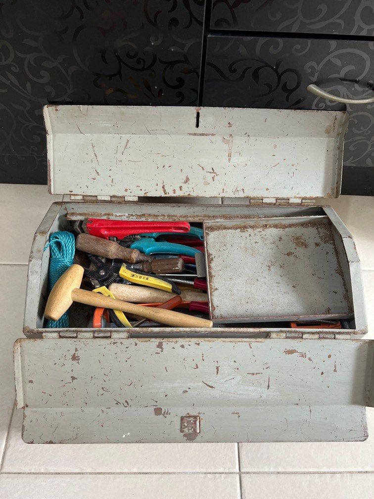 Metal tools box& tools, Everything Else on Carousell