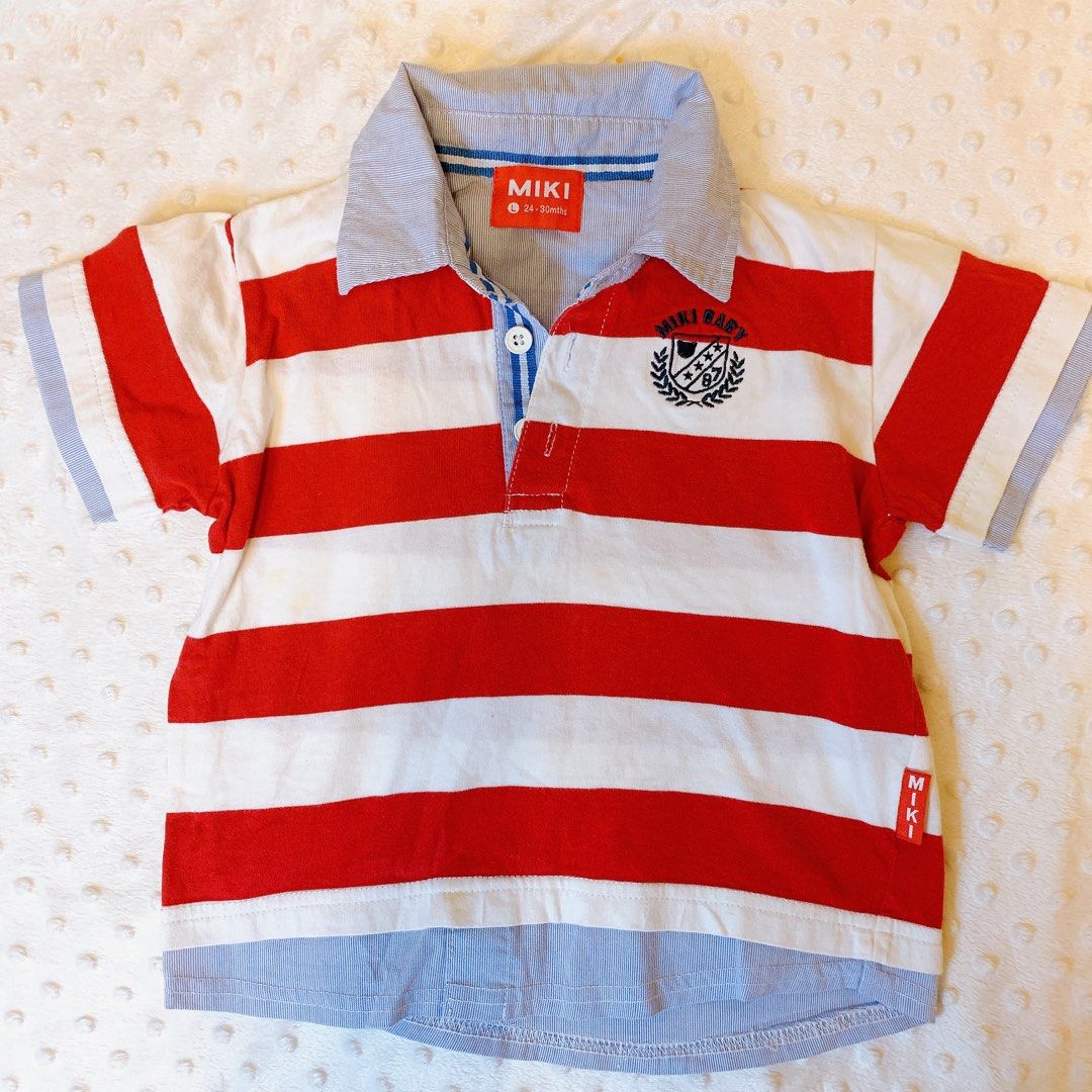 MIKI fashionable fake two piece Polo shirt age 2 3 Babies