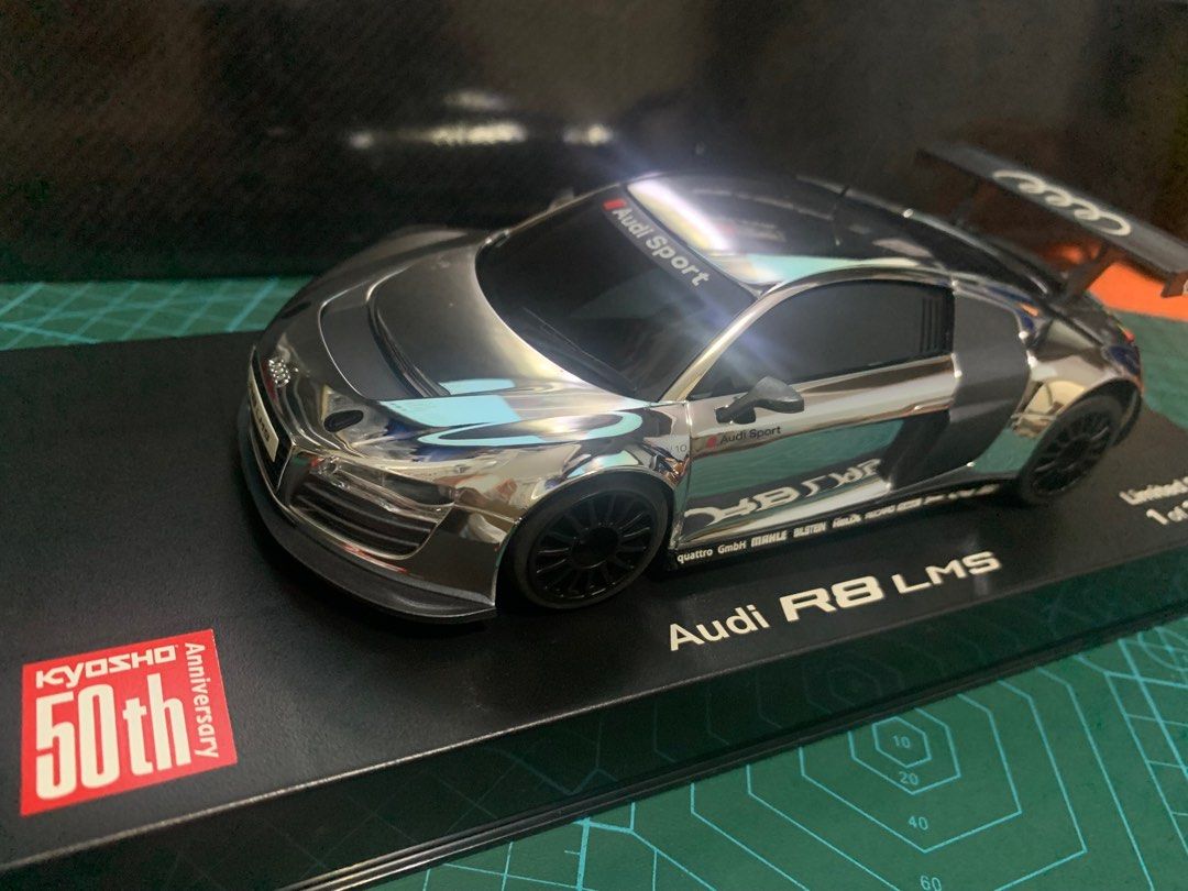 Mini-z Audi R8 LMS Polished Aluminium KYOSHO 50周年限量版MZP419CS 100% new,  興趣及遊戲, 玩具& 遊戲類- Carousell