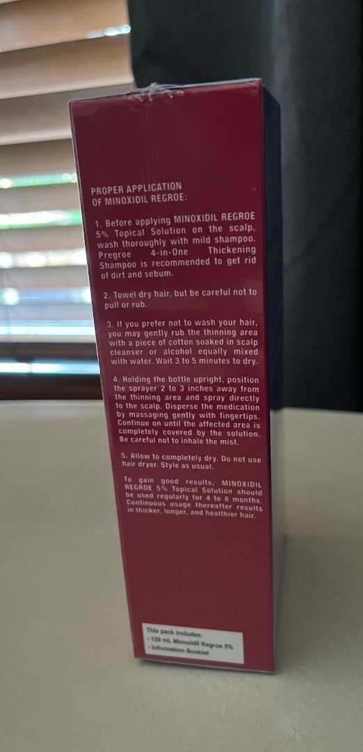 Minoxidil Regroe 5% (120ml), Beauty & Personal Care, Hair on Carousell