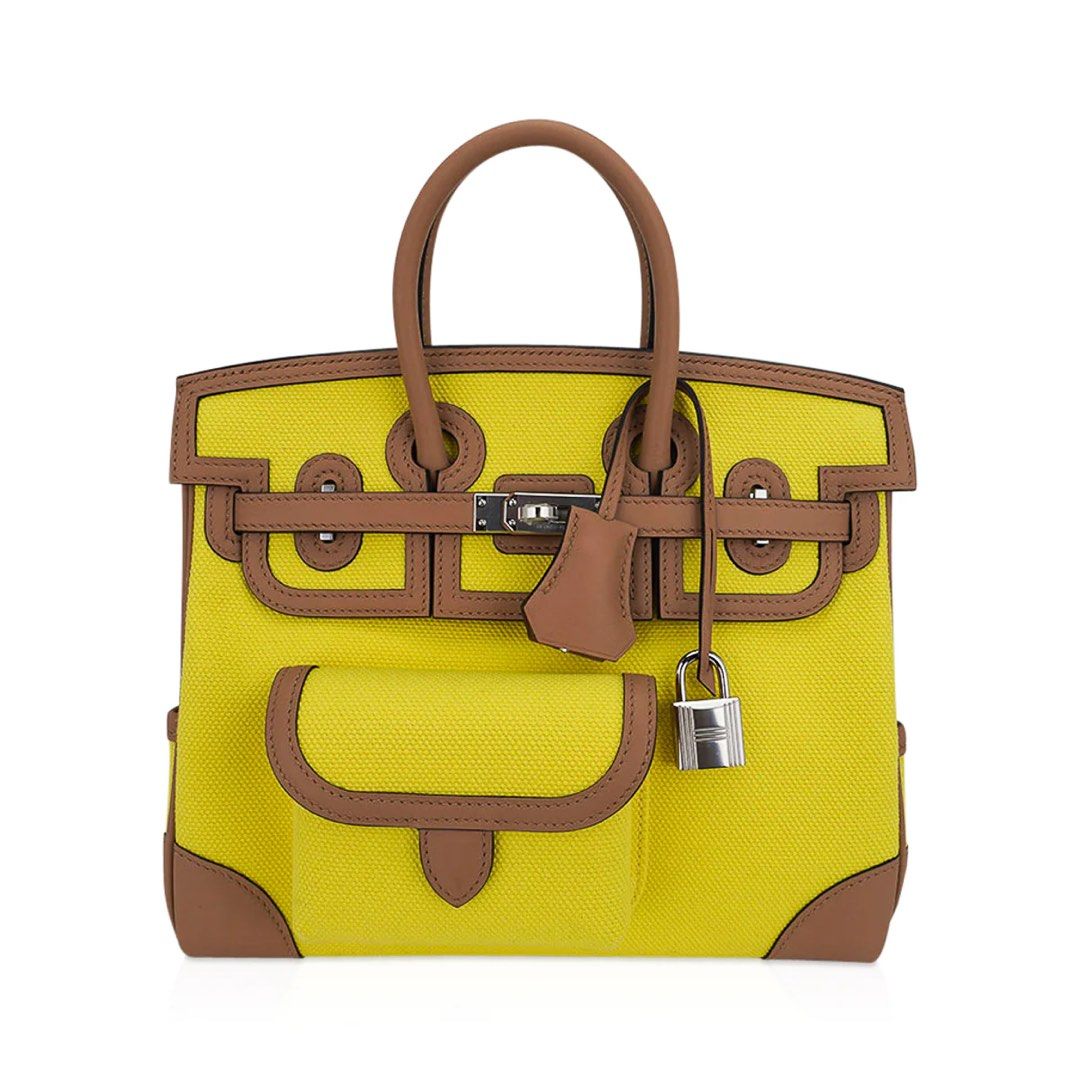 NEW Hermes Cargo Birkin 25 Gold Toile Swift Phw, Luxury, Bags & Wallets on  Carousell