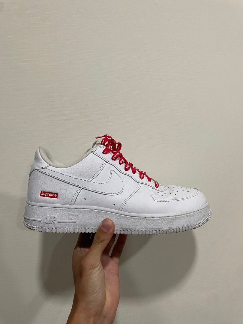 Nike Air Force x supreme (二手無盒, 他的時尚, 鞋, 休閒鞋在旋轉拍賣