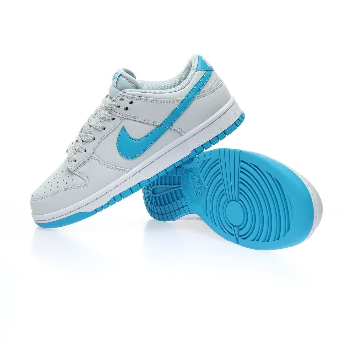 grey and light blue nike shoes