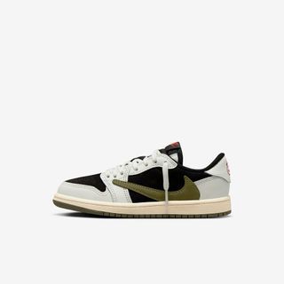 女款Air Jordan 1 低筒鞋x Travis Scott Medium Olive, 她的時尚, 鞋