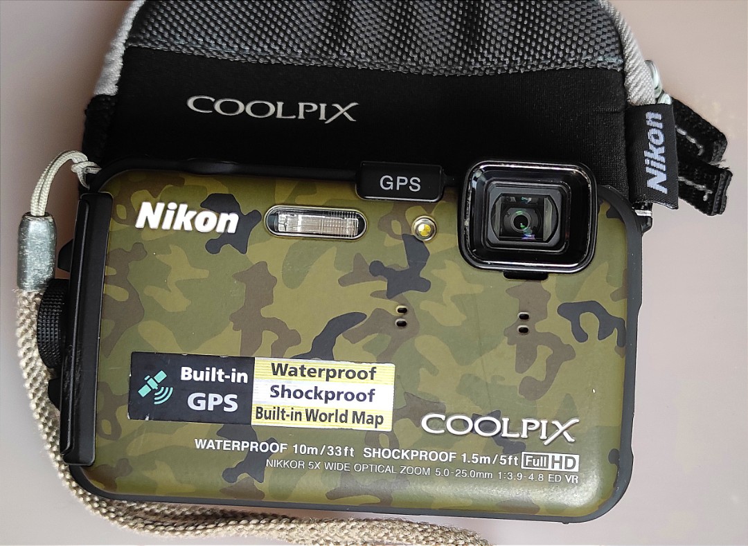 美品 リユース品 COOLPIX AW100 迷彩 カモ カモフラージュ 人気 | www