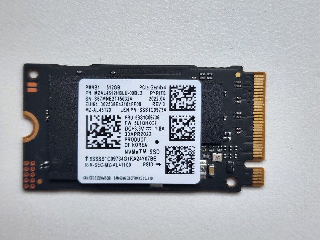 Nvme m.2 (2242) PCIE 4.0 | 512GB | Samsung, Computers & Tech, Parts ...