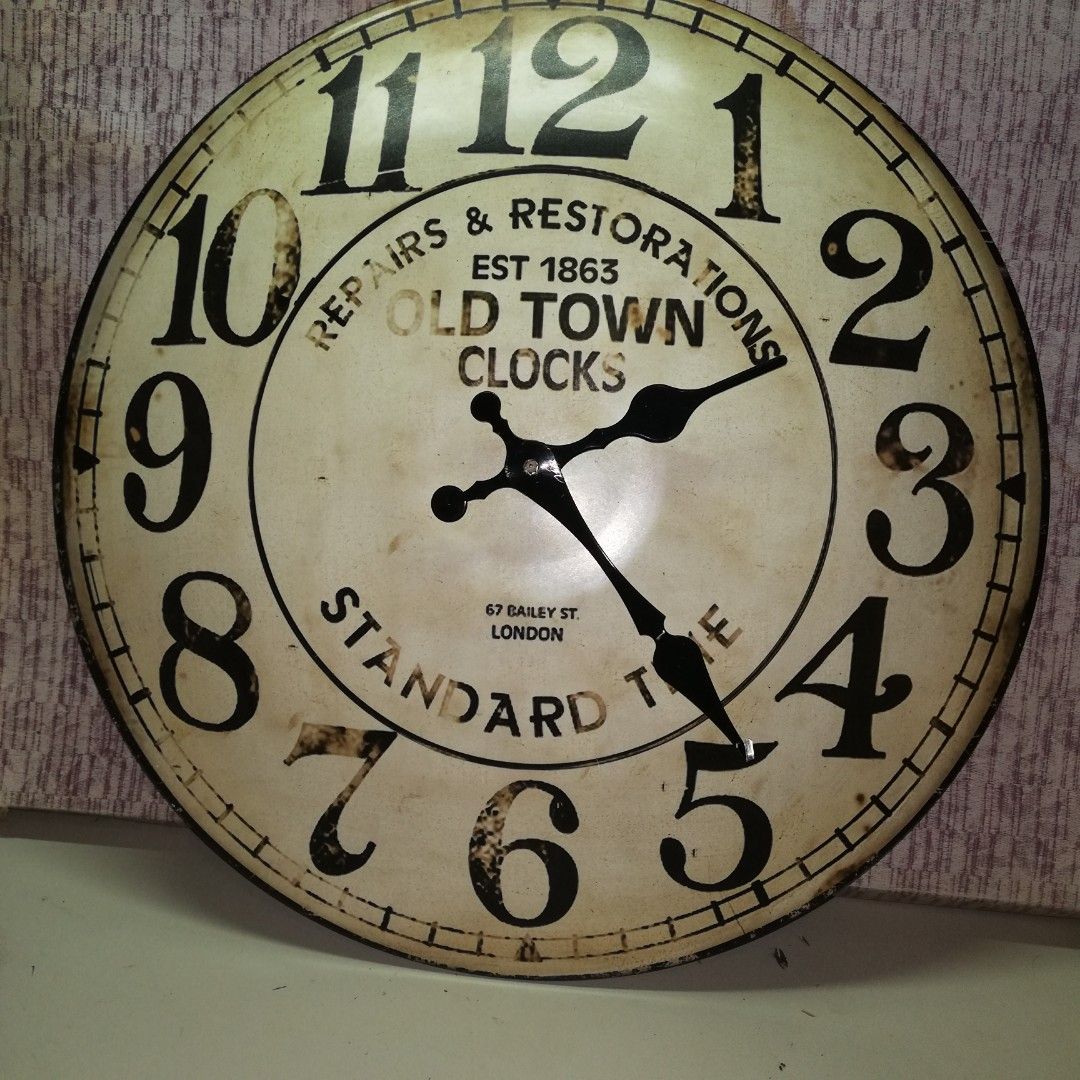 Old Town Clock, Furniture & Home Living, Home Decor, Clocks On Carousell