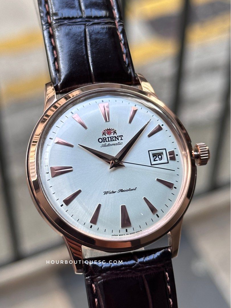 Orient bambino rose gold sale