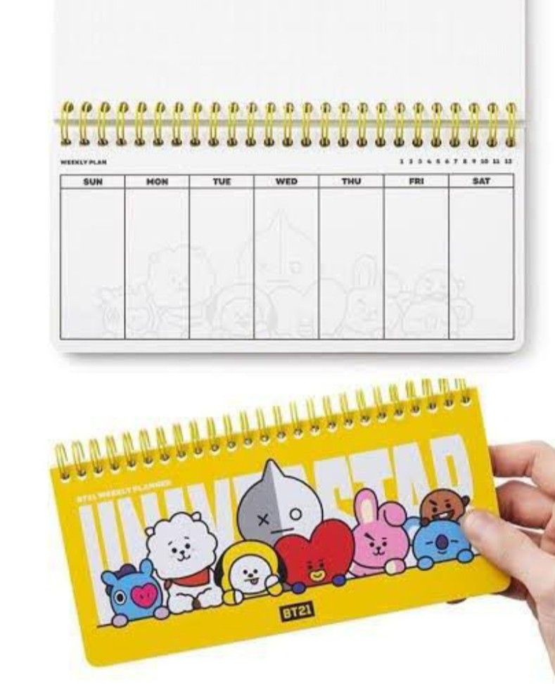 Original Line Friends BT21 Universtar Weekly Planner on Carousell