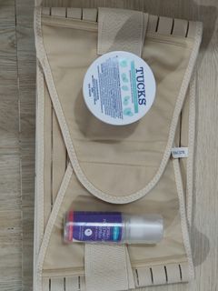 Postpartum spray, binder and medicated cooling pads