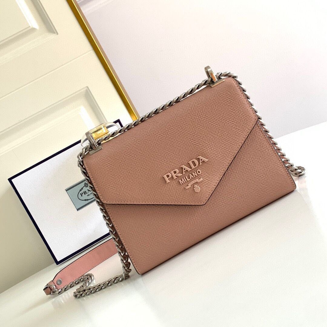 Prada Monochrome Saffiano Leather Shoulder Bag Prada Monochrome