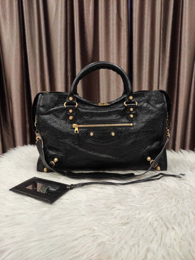 Preloved Balenciaga Giant Stud Medium City Bag Luxury Bags