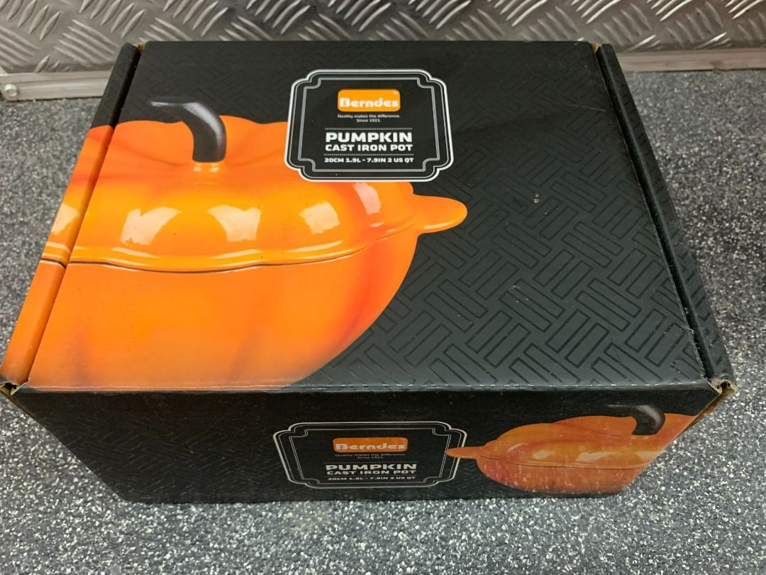 LAST SET Premium Cast iron (Berndes, Pumpkin Pot), Furniture & Home