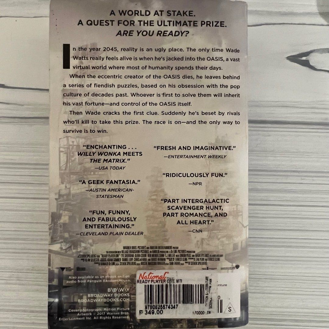 Ready Player One Book (Category: Storybooks) located in Manila. Submitted by heartedrevival (Listing ID 1231021206, Image 3). Description: No highlights or annotations. Good as new. 9.5/10 condition only because of storage. Message for more photos..