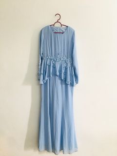 [Rent] Baju kahwin nikah tunang sewa baby blue