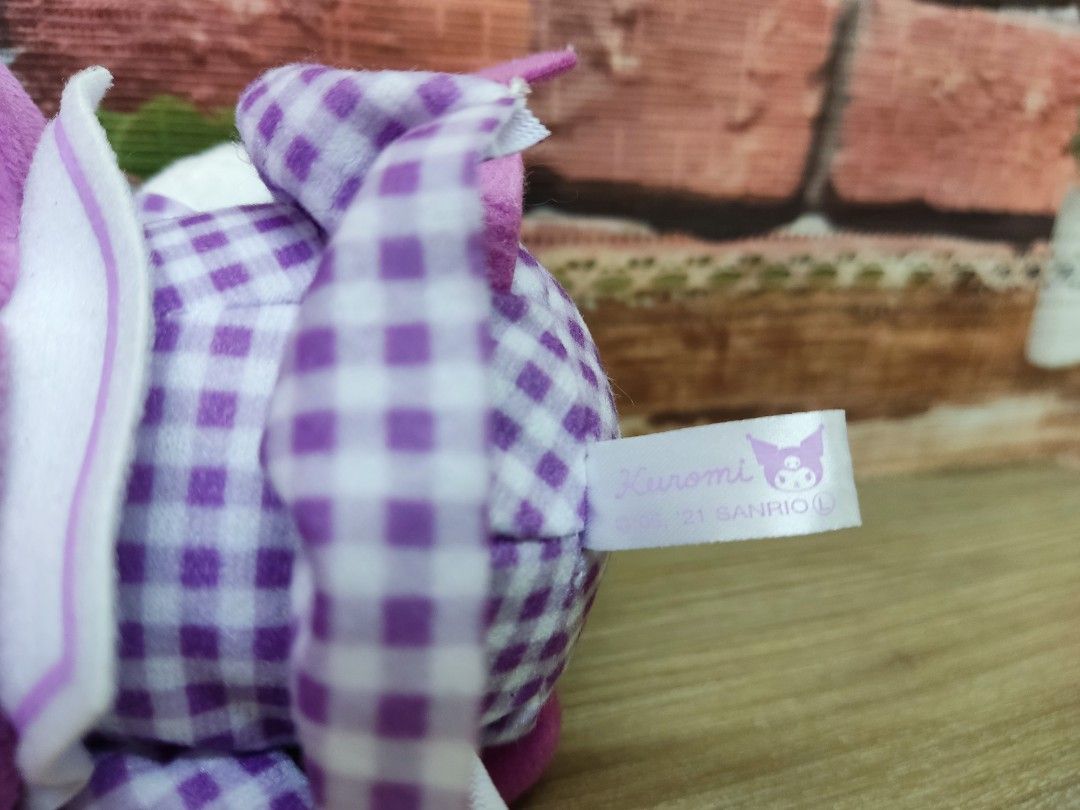Sanrio Kuromi Plaid Dress plush, Hobbies & Toys, Toys & Games on Carousell