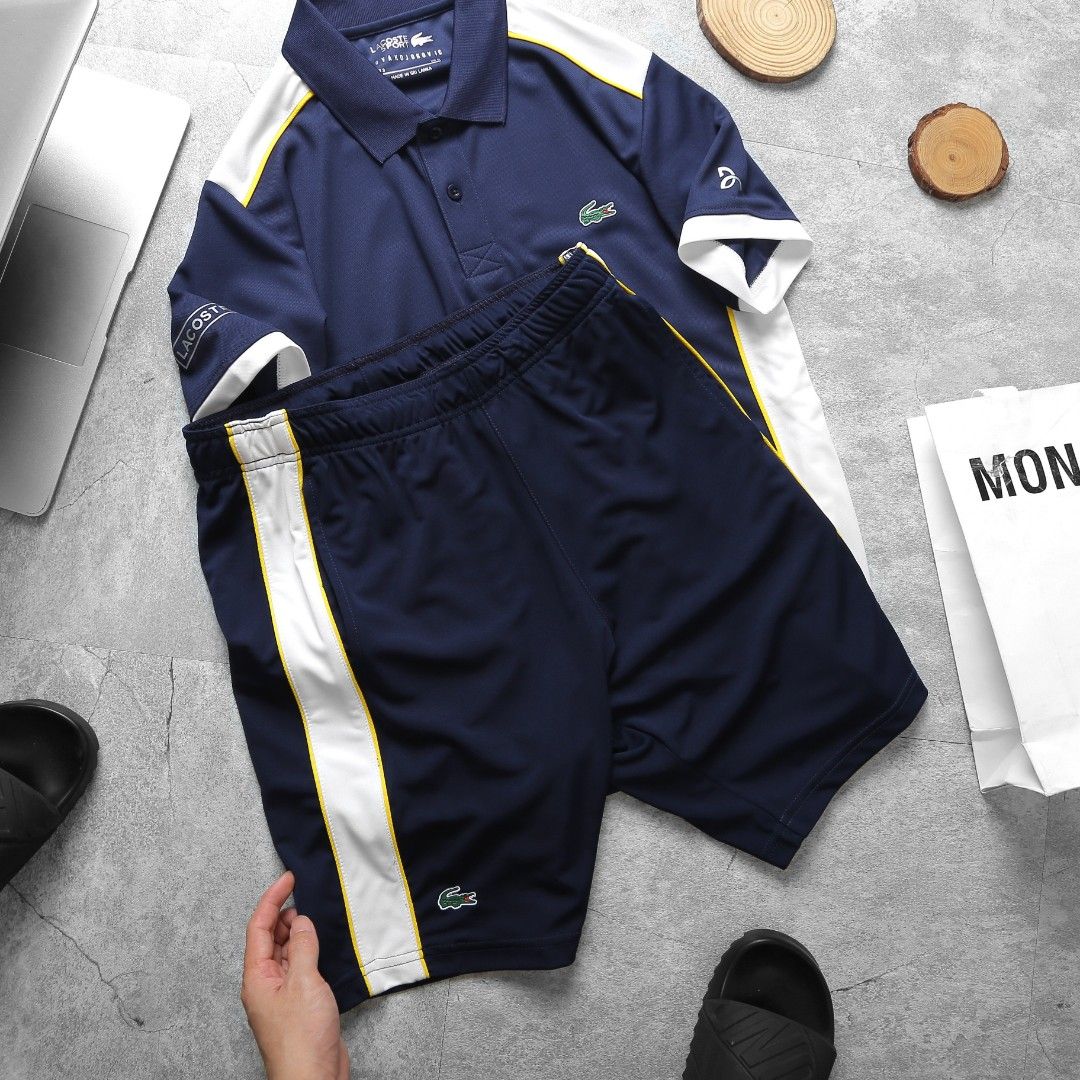 Ensemble lacoste hot sale short polo