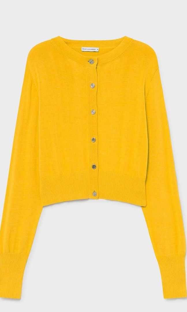 Red silk cardigan store