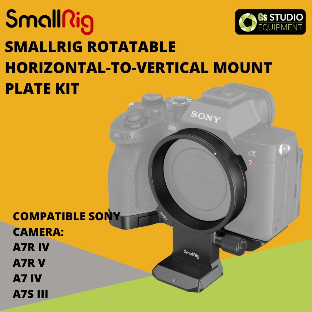 smallrig 4148 rotatable horizontal-to-vertical mount plate kit for sony