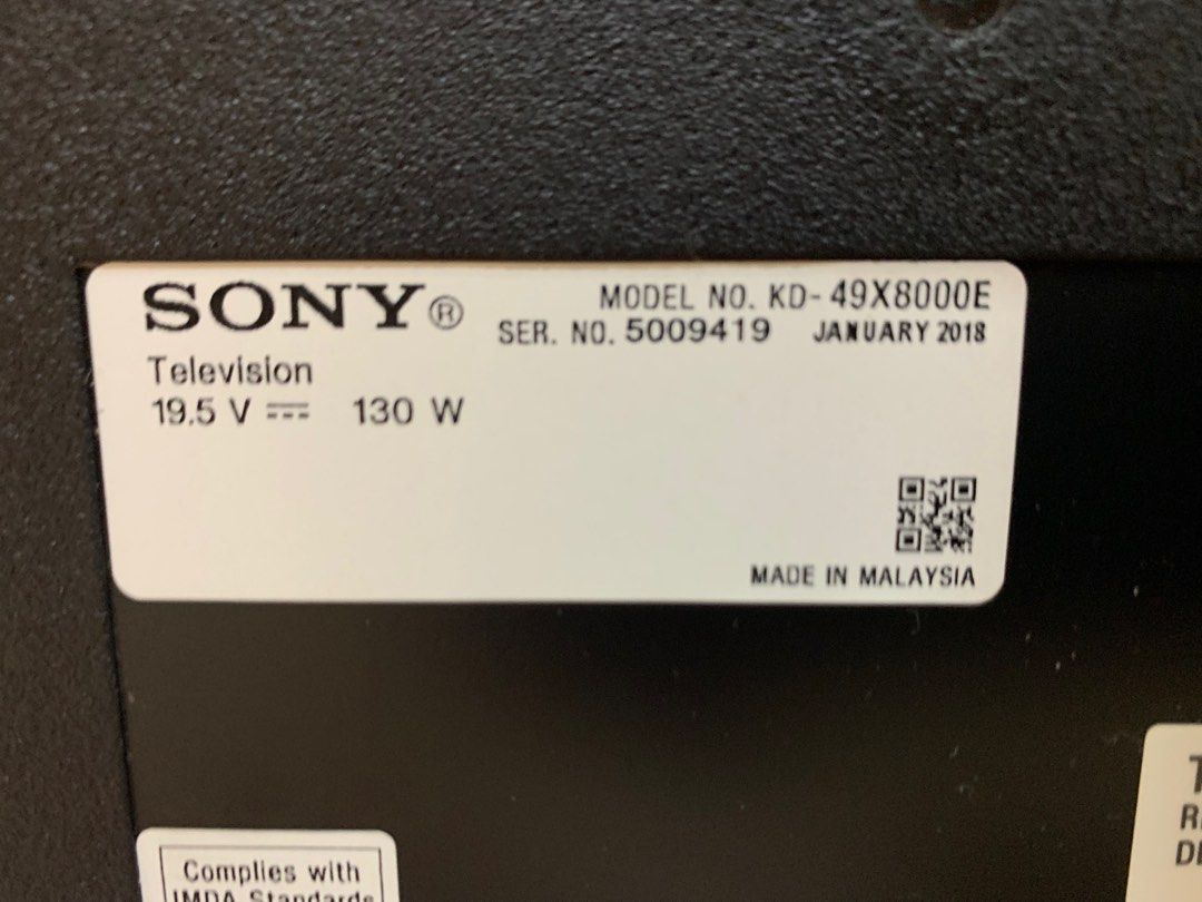 Sony Bravia 49” 4K UHD Android HDR TV ( FaultyFlickering Screen ) Only