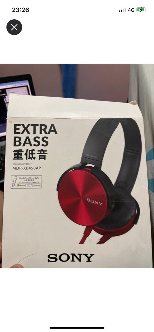 Sony Base Sony extra base mdrxb450 ap, Audio, Headphones & Headsets on Carousell