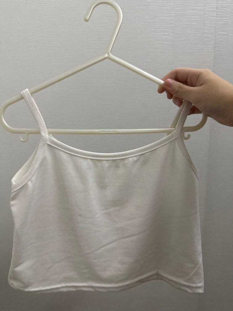 White spaghetti tank top store