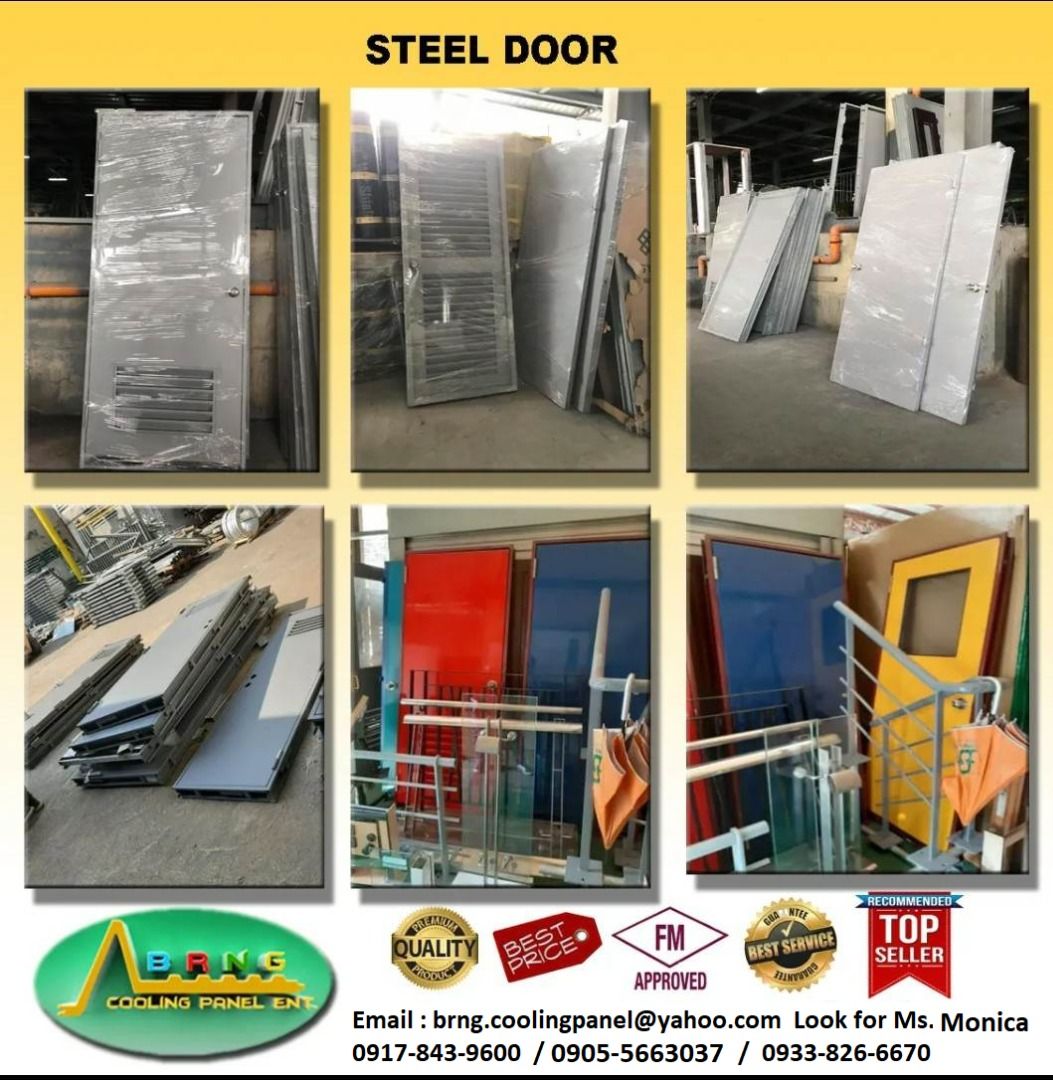 STEEL DOOR (Category: Construction & Building Materials) located in Quezon City. Submitted by brngmonicabornales4441 (Listing ID 1230960462, Image 1). Description: Hello Everyone! BRNG Cooling Panel Enterprise is offering an affordable and high-quality Insulated Sandwich Panels. We supply and install Insulated Sandwich Panels for cold storages such as: Freezer Rooms Chiller Rooms Blast Freezer Rooms Ante Rooms Processing Areas Warehouses Offices 