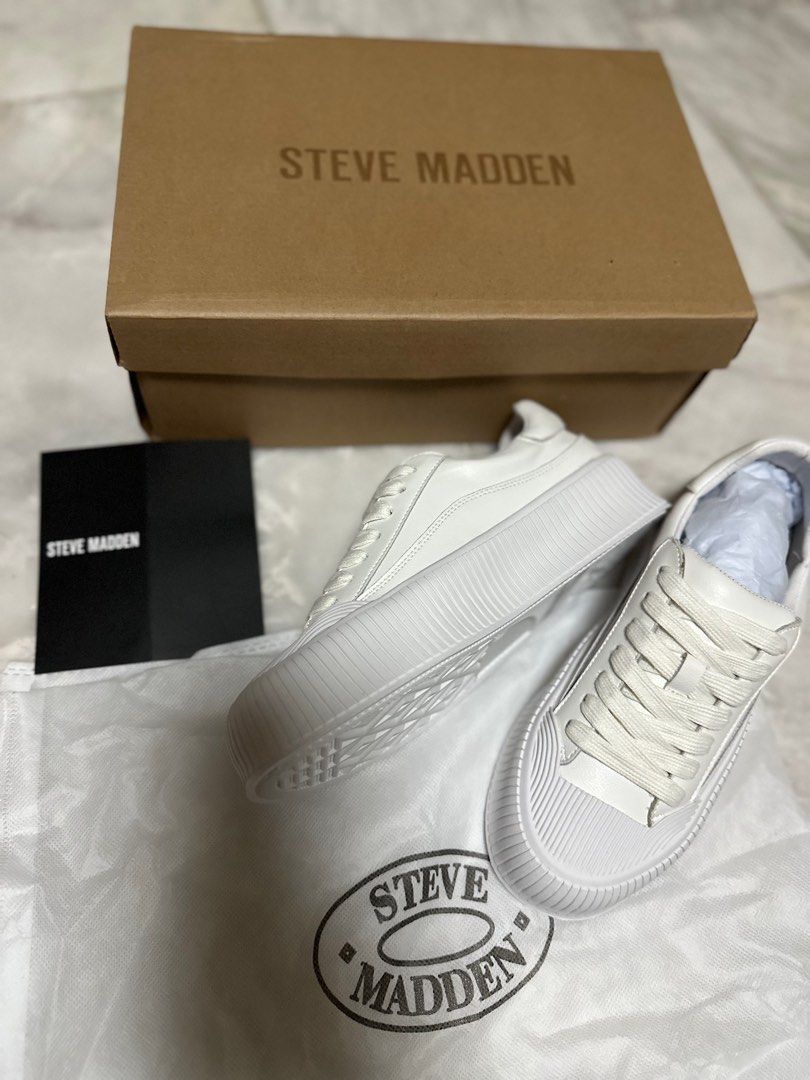 platform white sneakers steve madden