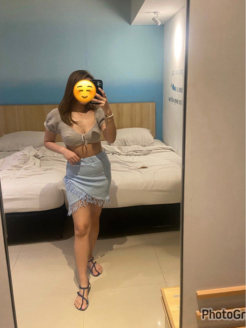 Summer Crochet Top + Boho skirt (set) (Category: Sets or Coordinates) located in Manila. Submitted by hautemnl20 (Listing ID 1230999113, Image 1). Description: Used once Crochet top + Cotton Boho skirt.