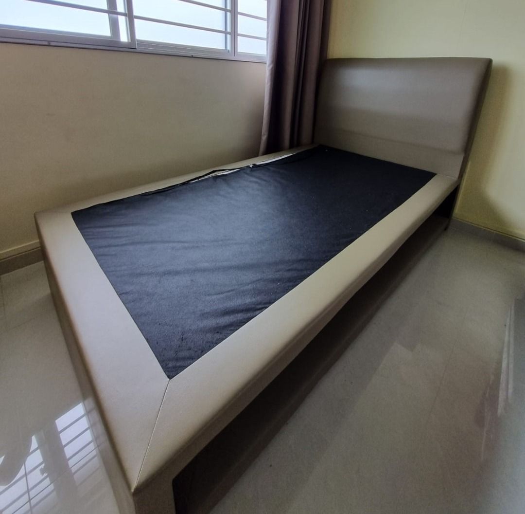 Super Single Bed Frame with Single Pull Out Bed (bottom), Furniture