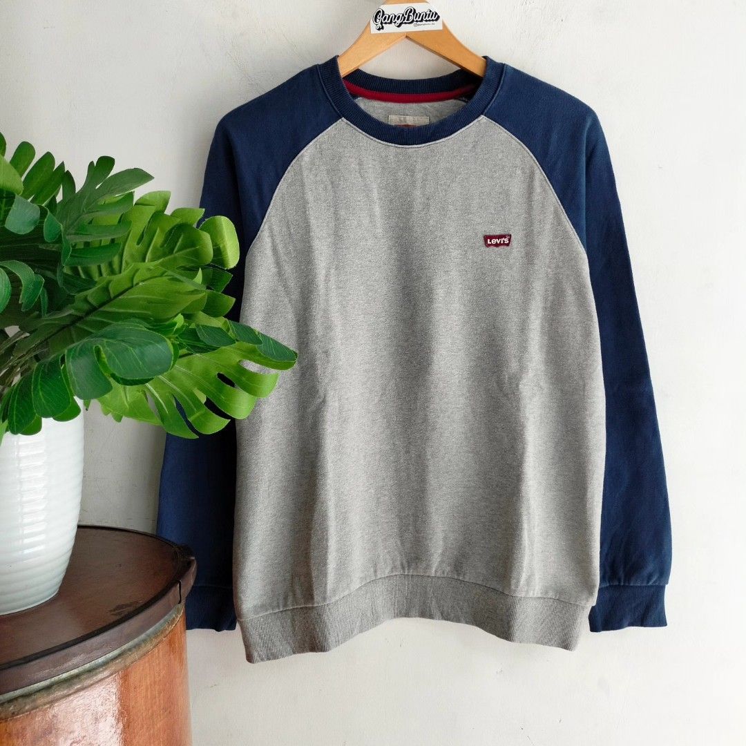 Sweater LEVi S Original Fesyen Pria Pakaian Baju Luaran di