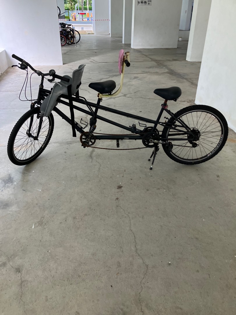 Tandem bike sales with child seat