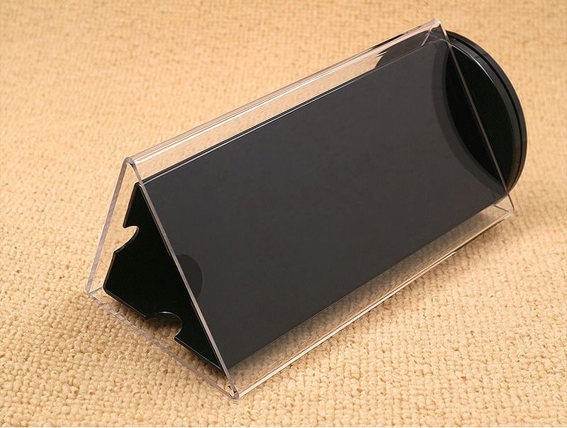 Triangle Menu Stand 360 Degree Rotating Three Side Acrylic Menu Paper ...